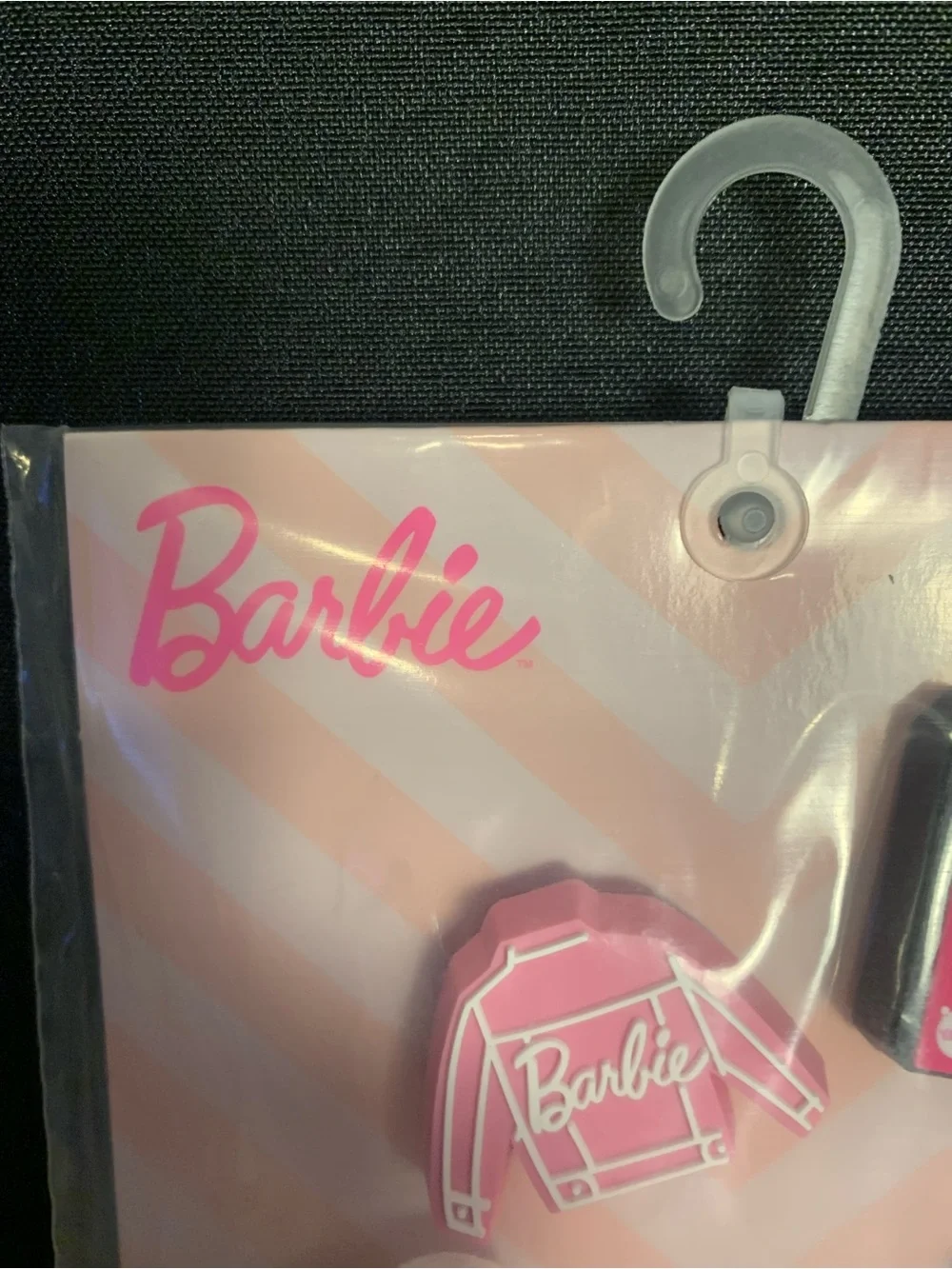Barbie Pink Croc Shoe Jibitz Charm Pack with Hot Pink & Light Pink Accents - Picture 6 of 8